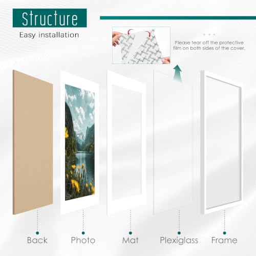 Image of Picrit 28x40 White Poster Frame, Picture Frame for Wall, 3 Pack