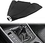Vrasly Universal Car Shift Knob dust Cover Black, Shift Knob dust Cover Black PU Leather Manual/Auto Shifter Shift Boots Cover, Compatible with Most Car Truck,SUV