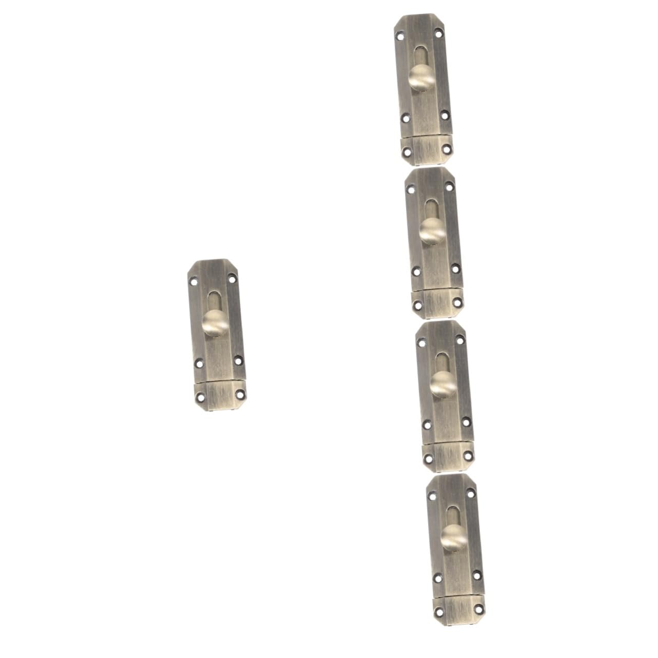 5 Pezzi Serratura Bullone per Porta in Chiusura Scorrevole per Sicurezza Chiusura per Porte Interne Design Vintage Resistente Facile da Usare