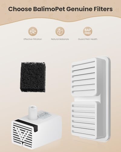 Katzenbrunnen 12 Filters: Katzen Trinkbrunnen Filter - 6 Kohlefilter Trinkbrunnen + 6 Schaumstofffilter, passend für den 2,6L Katzenbrunnen für Katzen, mit Vierfaches Filtration