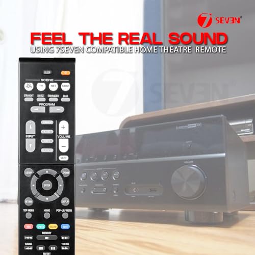 Image of 7SEVEN Compatible for Yamaha Av Receiver Remote Control Original RAV533 Model Suitable for RX-V479 RX-V579 RX-V481 RX-V481D RX-V483 RX-V581 RX-V583 HTR4068 HTR4069 HTR5069 Home Theatre Music Systems