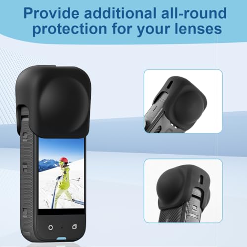 Image of ZORBES Compatible with Insta360 X5 /X4, Silicone Camera Lens Cover for Insta360X5 /X4, Contoured Fit Anti-Scratch Cover, Slide-in Dust Cover, Action Camera Lens Accessory