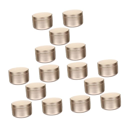 DOITOOL 24Pcs Round Aluminum Candle Storage Jars Empty Containers for Candle Making Stylish Decorative Tins for Crafts for and Parties
