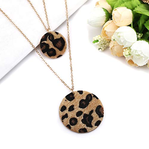 Long Necklaces for Women Double Layer Necklaces Y Shape Horsehair Disc Pendant Necklaces for Girls3