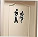 AMOYER 1set Wall Sticker Cartoon Femme Salle De Bains Porte Art Stickers Auto-adhésif Amovible D' WC Sticker Home Decor DIY
