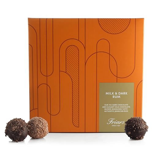 Friars Premium Milk & Dark Rum Chocolate Truffles Alcoholic 9 Pieces