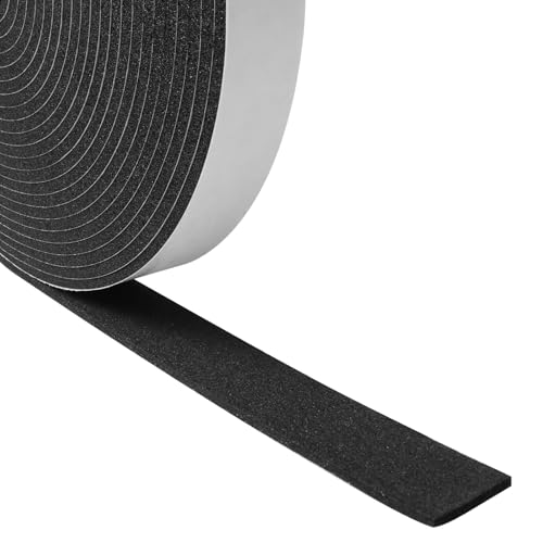 Image of DGSL Foam Weather Stripping, 6 /5 inch x3 /16, 34.5Ft Door Window Seal Tape | Self Adhesive Weatherstrip AC Foam Tape for Window Gaps, Door Frame, Soundproof Insulation