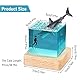 cimsfcor Epoxidharz Hai Nachtlicht, Nachtlampe mit Buckel Wal Shark Taucherlampe mit Holzsockel für Home Office Dekoration (Megalodon)