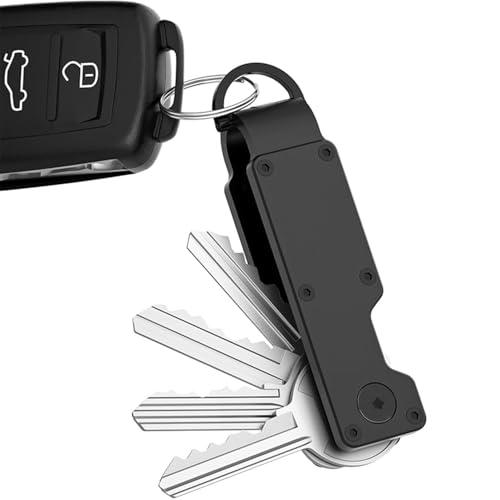Key Organizer Schlüssel Organizer Metallische Schlüsselbox Schlüsselanhänger Kompakter Schlüsselhalter aus Metall Zur Aufbewahrung Kompakt Und Langlebig für Herren und Damen (Grün) (Schwarz)