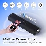 OXS Thunder Lite PC Gaming Soundbar, Sound Bars for TV with Virtual Surround Sound, 2 Full-Range Drivers, Bass Tube, Compact Design, HDMI/AUX/Optical Compatible, Bluetooth 5.0 Wireless Connection - Image 5