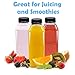 Upper Midland Products 16 OZ Empty PET Plastic Juice Bottles - Pack of 14 Reusable Clear Disposable Milk Bulk Containers with Black Tamper Evident Caps Lids (14-Pack)