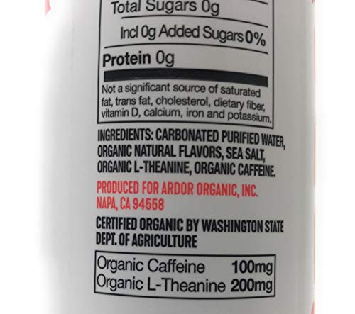 Image of Ardor Organic Pink Grapefruit Sparkling Energy Water, 12 FZ