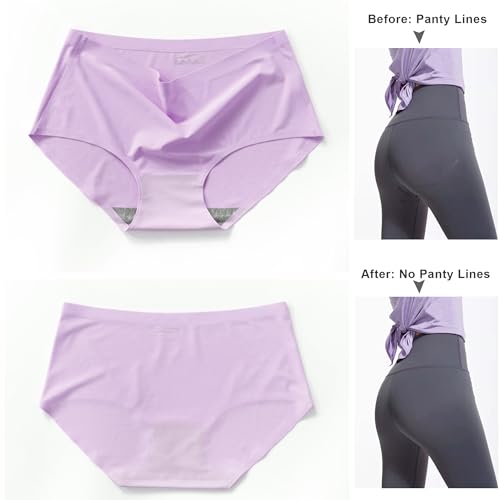 Kiench Teen Girls Seamless Underwear No Show Panties Invisible Briefs Pack of 62