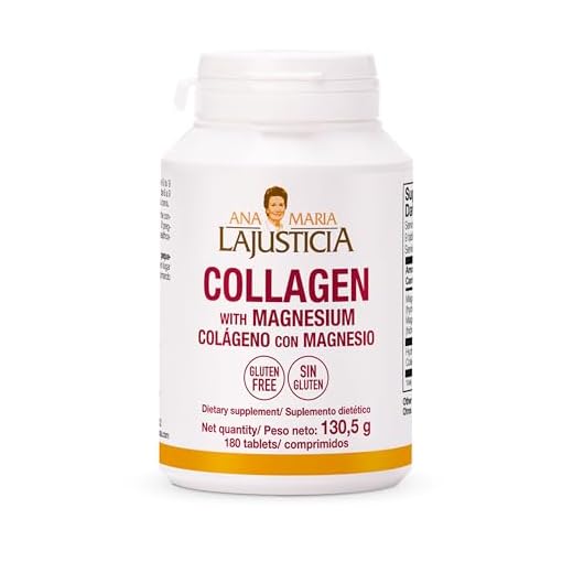 Ana Maria LaJusticia Collagen with Magnesium 180 Tabs - Healthy Teeth, Skin & Bones - Energy-Full - Gluten-Free - Easy-To-Use - Rejuvenates Your Skin & Strengthens Nervous System - Spain