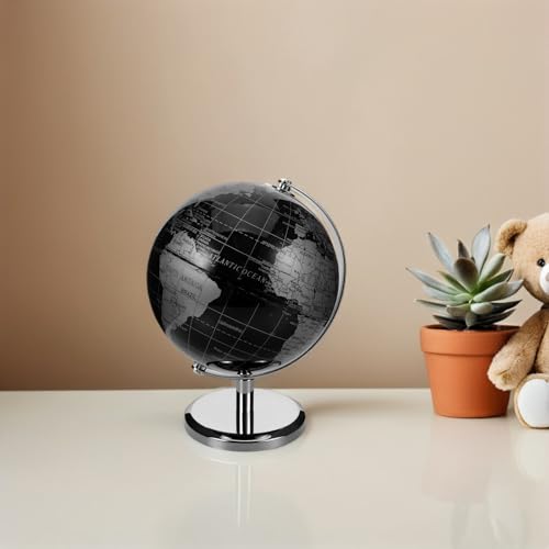 Globe terrestre interactif 14 cm noir argent UKCOCO - 7