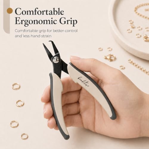 Image of Beaditive Split Ring Pliers for Jewelry Making & Beading, High-Carbon Steel, 5-Inch