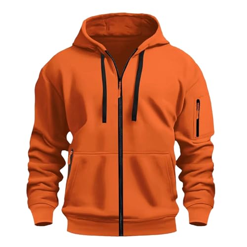 Sweat à capuche pour homme Coupe ajustée Pull décontracté pour l'automne et l'hiver Quotidien Confortable Sweat à capuche non extensible en couleur pure,...
