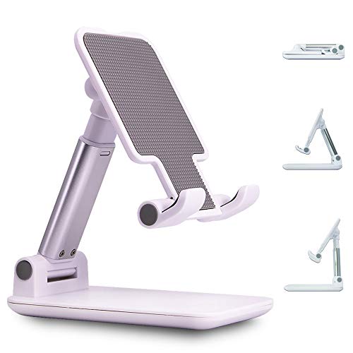 Yukikane 携帯スタンド スマホ スタンド タブレットスタンド 携帯 充電スタンド usb 滑り止め 折りたたみ 角度自由 アルミ合金 コンパクト kindle/ipad/iphone対応(ホワイト)