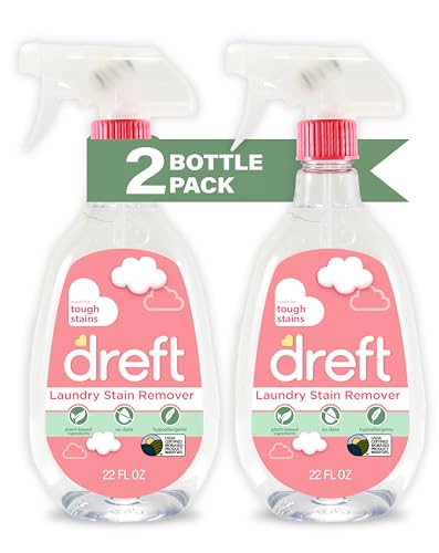 Image of Dreft Stain Remover for Baby Clothes, Laundry Stain Remover Spray, Hypoallergenic Stain Treater, 22 Fl oz (Pack of 2)
