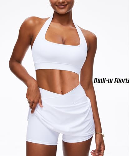 Navneet Women High Waisted Bodycon Golf Tennis Mini Skirt with Shorts Pickleball Workout Athletic Mini Skorts3