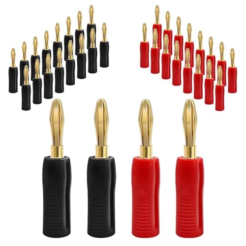 Fiche banane 4mm plaqué or : résolvez les grésillements de vos haut-parleurs et câbles audio
