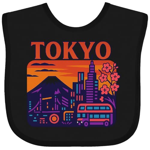 inktastic Tokyo Cityscape Graphic Art Baby Bib