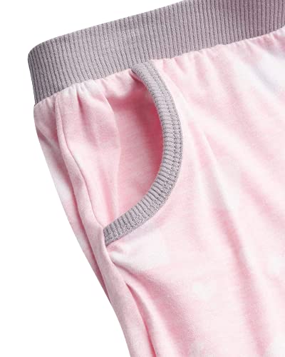 Only Girls' Active Sweatpants - 2 Pack Athletic Yummy Joggers With Pockets For Girls (Sizes: 7-14), Size 8-10, Grey Pink/Hearts #TOP4