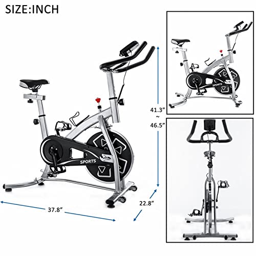 Image of Exercise Bike Spinning Bike Exercise Stationary Professional Indoor Bicycle Trainer 24 Pounds