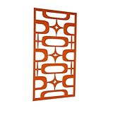 MidCentury Modern Atomic Ovals Star Bursts Vintage Style Wall Panels | Gold, Silver, Black, Mint, Wall Art | 50s 1960s Retro Decor 50s MCM (XL, Orange)