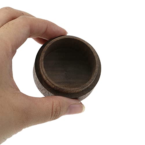 Tighall Mini Round Wooden Box Solid Wood Ring Box Diy Storage Trinket Bearer Rustic Ring Storage Box Boho Jewelry Box (1.9 X 1.37 Inch) #TOP3