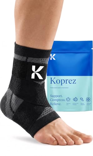 Koprez Ankle Compression Sleeve &amp; Ankle Brace for Plantar Fasciitis Relief