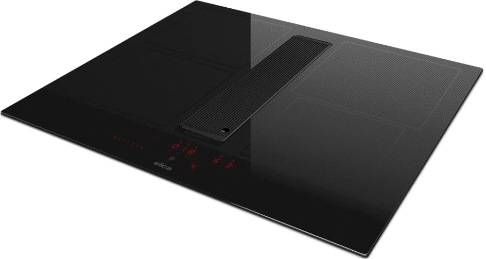 Elica Induktionskochfeld mit integrierter Dunstabzugshaube NIKOLATESLA VELVET BL/A/60, Black