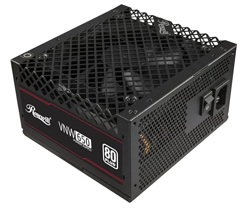 Image of Rosewill VNW 650W 80+ White Certified, Non-Modular Active PFC Design, Low-Noise Power Supply, Electrolytic Capacitor, 120mm FDB Silent Fan - 5 Year Warranty - VNW650