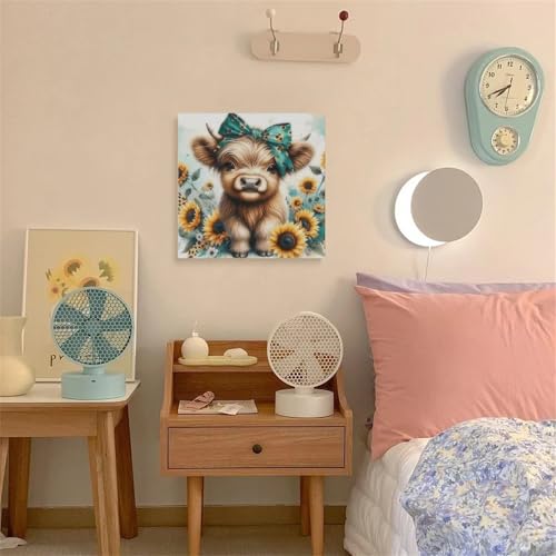 Diamond Painting Kit Completo,5D Animales Girasoles Diamond Painting para Adultos DIY Square Drill Punto de Cruz Diamond Painting Lienzo Cristal Bordado Manualidades para Hogar Pared Decor 90x90cm