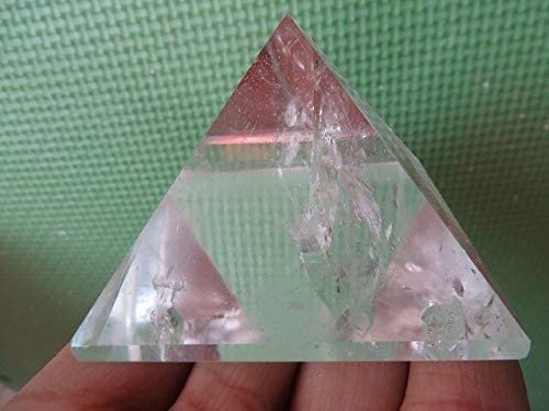 Pirámide de Cristal Natural de Cuarzo Transparente Tallada con Grandes arcoíris 152g Inicio Colecciones