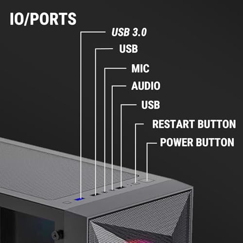 Image of Elite 1200 Gaming PC Combo Kit with H110 Motherboard, i7-9700 Processor, 16+16GB DDR4 RAM, 512GB NVMe, 1TB SSD, WiFi + Bluetooth 5.0, CPU Fan, ECO500 SMPS,Windows 10 Pro & MS Office.