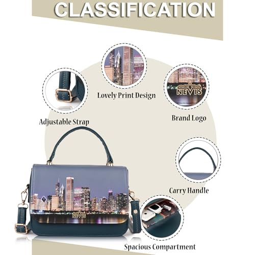 Image of Nevis Women's Stylish Sling Bag, Casual Crossbody Digital Print Sling Bag