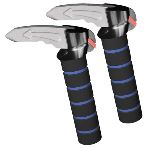 TOEVE 2 Pack 3 in 1 Car Door Handle for Elderly Car Handle Assist Support Multifunction Latch Handle for Seniors and Handicap (Blue)