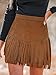 CUPSHE Women Fringe Skirts Western Cowgirl Terra Cotta High Waist Mini Skirt Suede Tassel Short Counrty Concert XL Orange Brown