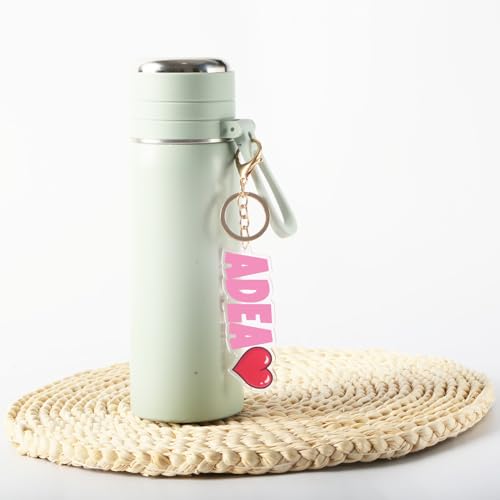 Katartizo Personalized Colorful Acrylic Name Tag Custom Print Engraved Keychain Used on Backpack, Lunch Box, Beach Bag, Luggage, Sports Bag Gift Back to School, Kids Birthday Present3