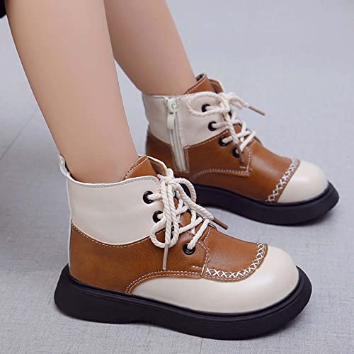 JOEupin Toddler Boys And Girls Lace Up Zipper Outdoor Ankle Boots(Toddler/Little Kids) 6