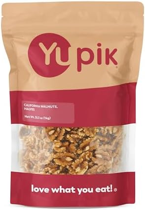 Yupik Raw California Walnuts, Halves & Pieces, 2.2 lb (35.2 oz), Kosher, Gluten-Free, Vegan, Unsalted, Unroasted, Source of Omegas, Healthy Snacks, Nut Topping, Ideal for Baking & Cooking