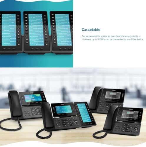 Snom D8C Erweiterungsmodul für D8xx Festnetztelefone - 6,8 TFT-Farbdisplay mit 60 programmierbaren Tasten - USB Plug-and-Play für schnurloses Telefonmanagement im Büro