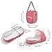 Ysygt Baby Travel Bassinet，2in1 Portable Baby Bassinet for Newborn, Mommy Bag Diaper Bag with Mosquito Net and Toy Baby Lounger (Pink, with Sunshade Diaper Pad Cooler)
