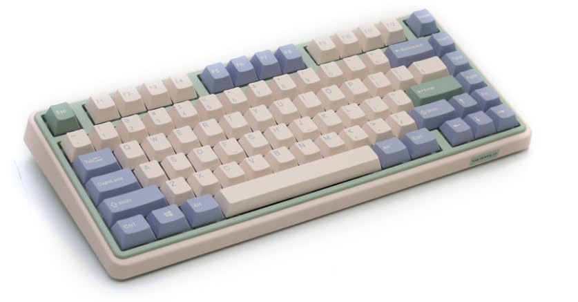 VarmiloMinilo VXT81 Eucalyptus 75% Hotswap Triple Mode Bluetooth + Wireless 2.4 GHz RGB Mechanical Keyboard (Cherry MX Silent Red)