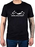 Fashion Goldwing Motorcycle Cruiser Logo T Shirt Classic Tops Black
