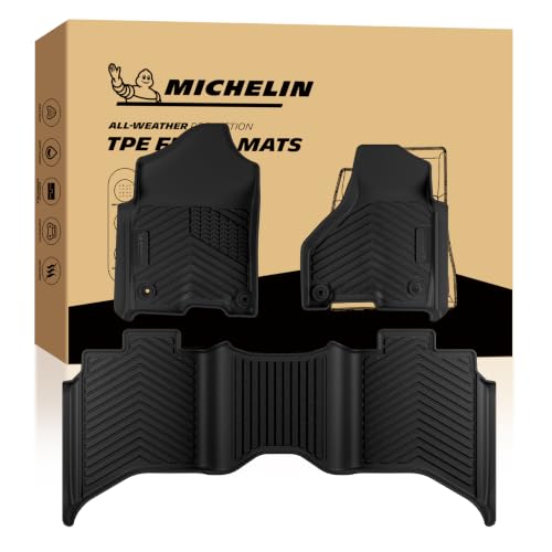 Image of Michelin Vehicle Mats, All-Weather TPE Custom Fit Liner for 2013-2018 Ram 1500 /2500 /3500 & 2019-2024 Ram 1500 Classic Crew Cab Bucket Seat, Premier