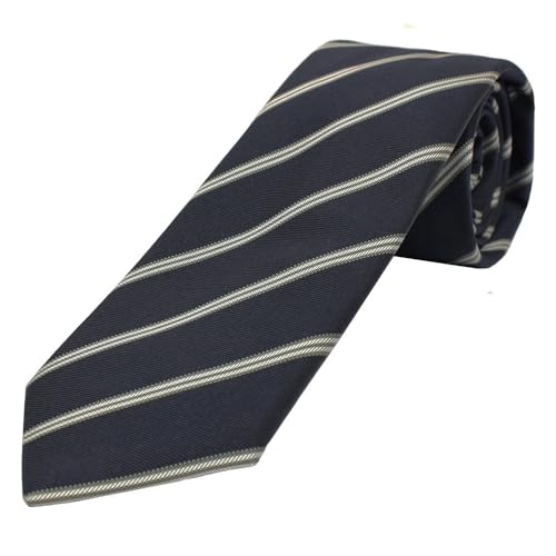 [HUGO BOSS] ネクタイ ストライプ柄 ネイビー シルク メンズ フォーマル 50555934 373 [並行輸入品]