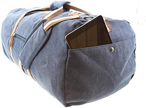 aztex Vintage Canvas Holdall Bag, Weekend Bag, Gym Bag, Carry on Bag, 2 Colours, Personalised, Oxford Navy