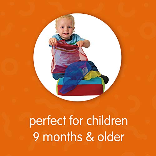 Excellerations Plush Pull & Play 12 inches L x 5-1/2 inches W x 3-1/2 inches H Tissue Box 12 Square Scarves for Children, Kids Educational Baby Toy, 9 Months and Up (Item # ACHOO) - Thumbnail 2